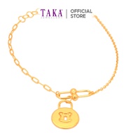 TAKA Jewellery 916 Gold Bracelet Lock Bear
