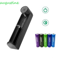 AUGUSTINE Battery Charger LED Smart Auto Stop Charger Safety 18650 Battery 21700 26700 26650 18350 S