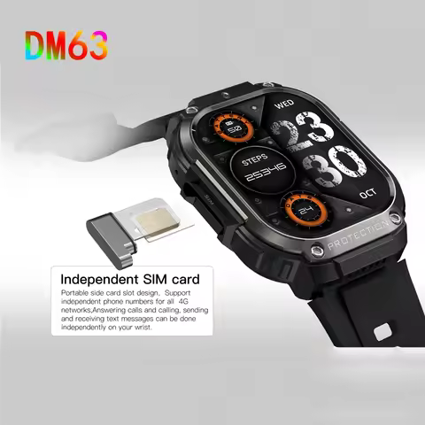 DM62 DM63 AMOLED Smart Watch 4G Netcom 2GB RAM 16G ROM 2.13" HD Screen Supports SIM Wifi Camera Andr