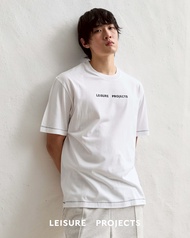 (Leisure Projects) Leisure Projects Original Logo T-shirt เสื้อยืดผ้าคอลตอน ทรง oversized ดีเทลปัก โ
