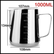 S Stainless Steel Espresso Latte Coffee Pitcher Glass - Zm0078