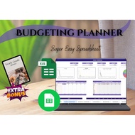 💜 Yearly Budget Planner | Digital Finance Tracker (Google Sheets)
