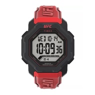 TIMEX TW2V88200 UFC Knockout  นาฬิกาข้อมือผู้ชาย สายเรซิ่น สีแดง หน้าปัด 49 มม.