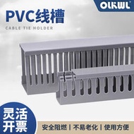 塑料灰色PVC線槽U型配電箱櫃電纜藍色行線槽25/30/40/50/60/8/100