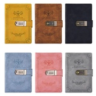 Toddi A5 Notebook 200 Pages Password Lock Leather Determination Grid Pages - OR