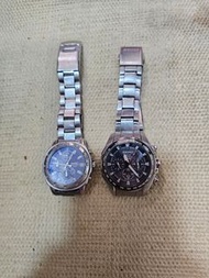 (數十年唔知價，自出合理價高者得) 精工SEIKO SOLAR Chronograph 100M"V175-0BA0"潜水錶等舊手錶4隻