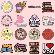 Creative Geometric English Phrase Brooch Star Smiley Facebook Flower Alloy Badge pin Backpack Access
