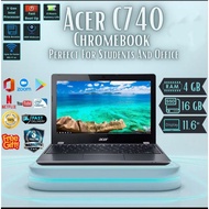 ACER C740 4GB-RAM (16GB)-(32GB) SSD CHROMEBOOK WITH PLAYSTORE SPECIAL PRICE MURAH FREE GIFT