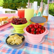 Food Grade Silicone Foldable Bowl Travel Retractable Instant Noodle Bowl Baby Children Travel Outdoo