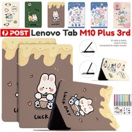 For Lenovo Tab M10 Plus 3rd Gen TB125FU TB128XU 10.6 inch Smart Flip Stand Tablet Cute Kids PU Leather Case Shockproof Cover