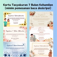 7-MONTH PREGNANCY TRIBUTE CARD 7-month thanksgiving card/ pregnancy thanksgiving card/