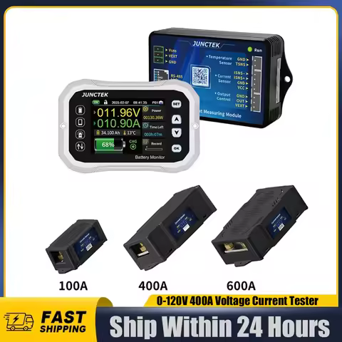 2024 NEW KH160F Bluetooth Battery Monitor 0-120V 600A Voltage Current Tester Capacity Indicator RV B
