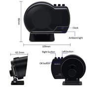 A500 OBD II + GPS ระบบคู่หัวขึ้นแสดงรถ HUD วัดดิจิตอล Obd2เมตรรถวัดความเร็วน้ำและน้ำมันอุณหภูมิมิเตอ