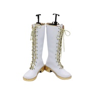 Rumi Cosplay Shoes Boots White PU Leather  Shoes Halloween Costumes Accessory Custom Made