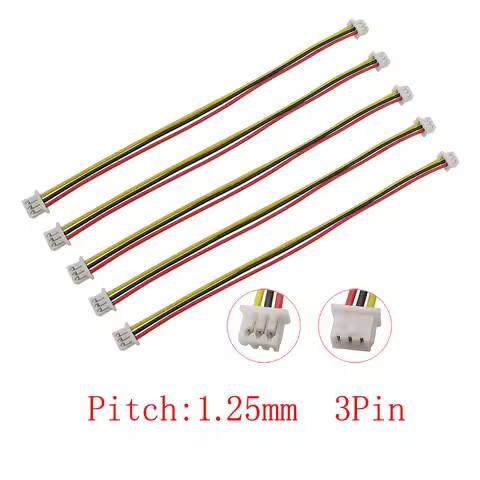 20/10/5Pcs Micro JST 1.25mm Pitch 3 Pin Female to Female Plug Wire Cable Connector 10CM 15CM 20CM 30