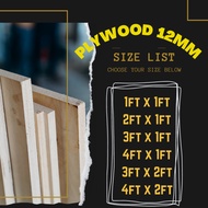 12mm MR Grade(1ft, 2ft, 3ft x1ft)x12mm  Plywood