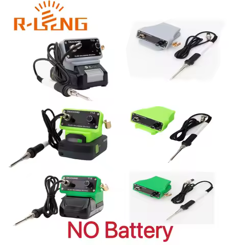 For Hitachi/HIKOKI/Festool/Greenworks 18/24V Li-ion Battery Portable OLED T12 Soldering Iron Station