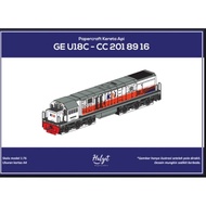 Papercraft model locomotive cc 201 89 16