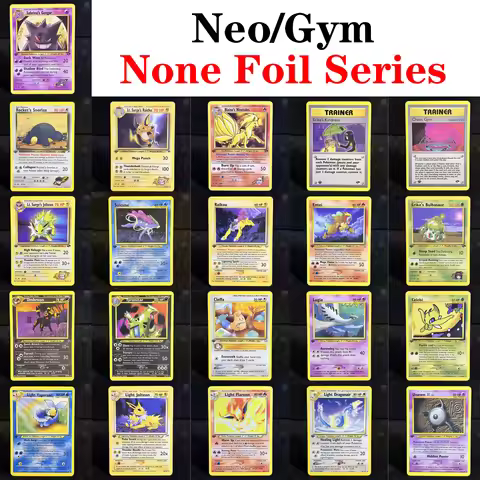 1999-2001 Anime PTCG GYM & NEO Non-Holo PROXY Cards Full Lot Tcg Collection Old-Style Regular Artwor