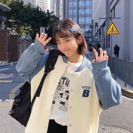 B RUGBY BASEBALL VARSITY JACKET WOMEN KOREAN STYLE | WOMEN'S BASEBALL JACKET