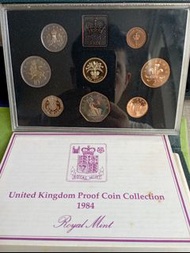全新1984年 英國7枚/套 精鑄硬幣 （部份有彩氧）