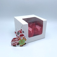 Mini Cake Box 0.25 Pounds Size 12.6*12.6*10 Cm. White (20 Sheets/Pack)