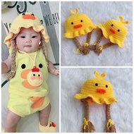 Nón len bím tóc hình con vịt vàng