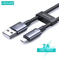 USAMS 3A Type-C/Micro/Lightning Cable Aluminum Alloy Charge Cord USB Data Cable Charging Cable for X