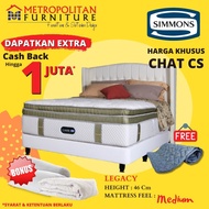 Springbed Simmons Legacy Full Set Kasur / Spring Bed Simmons Matrass