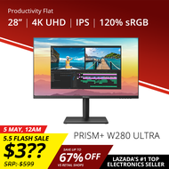 PRISM+ W280 Ultra 28 4K [3840 x 2160] IPS 120% sRGB Professional Productivity Monitor