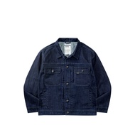 Axle Trucker Denim Jacket Outer Vintage Men's Bodypack StylishWanita - Navy