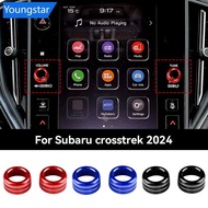 【FY】  2Pcs Car Rear Mirror Sound Audio Volume Knob Button Circle Cover Trim Interior Ring Decoration