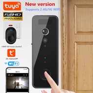 tuya w7 5G WiFi Video Doorbell Camera Visual Intercom With Chime Night vision IP Door Bell Wireless Home Security Camera