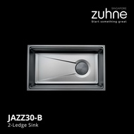 ZUHNE Jazz 2-Ledge Scratch-Resist 304 Stainless Steel Undermount Workstation Kitchen Sink with Free Accessories Bundle