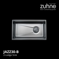 ZUHNE Jazz 2-Ledge Scratch-Resist 304 Stainless Steel Undermount Workstation Kitchen Sink with Free 