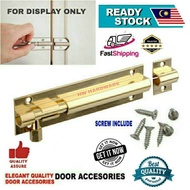 Gold Plating Coated Metal Door Bolt Latch Slug for Security Safety/ Selak Pintu/ Pintu Kayu Selak