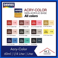 ✟ ❁ ☸ DAVIES Assorted Acry color paint 60ml / 1/4 Liter Acri Color
