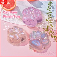 Aikoky Cat Paw Squishy Toy Safety Material Cat Paw Pinch Toy Portable Decompression Toy