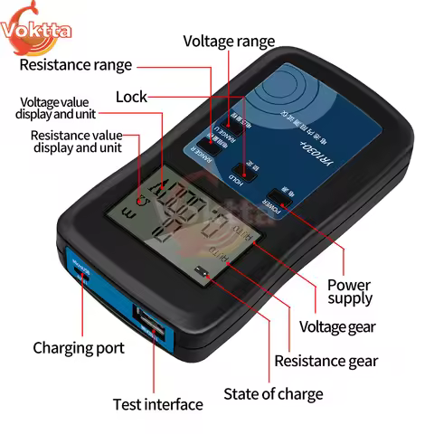 YR1030 DC 0-45V Lithium Battery Internal Resistance Tester DC Voltage Meter Electric Vehicle Group 1