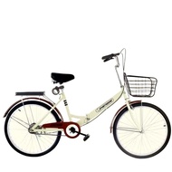 Jie'an Foldable Bicycle Female Lightweight Solid Tire Adult Men's Work Scooter 22-Inch 24-Inch Student Bicycle