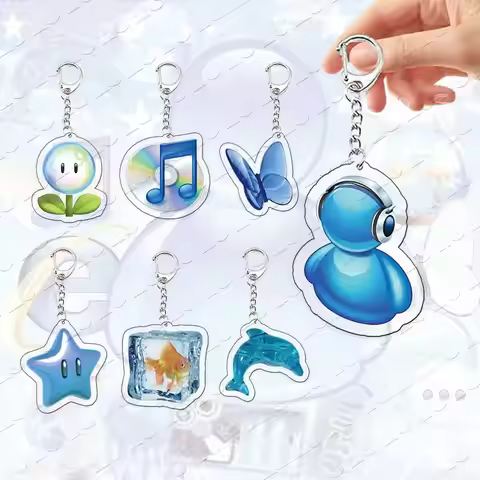 Y2K frutiger aero Keychains For Accessories Bag Charm Acrylic frutiger aero Keyrings Pendant Jewelry