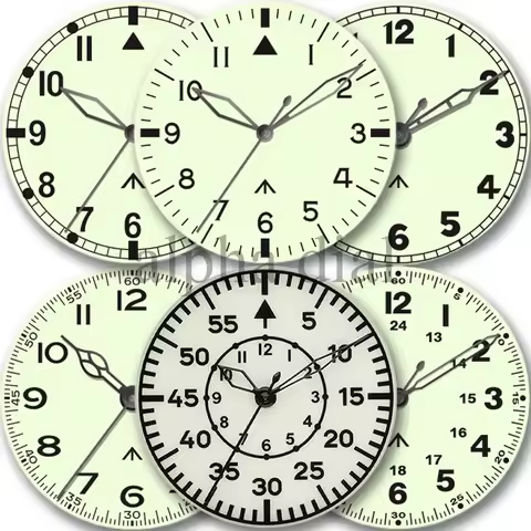 28.5mm No logo Sterile Arabic Numerals Pilot All-lume Dial For Seiko NH35/36/38/4R/6R Automatic Move