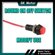 ROUND RED CAP ON OFF SWITCH 12V ON OFF PUSH BUTTON SWITCH WITH WIRE