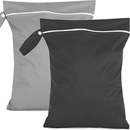 LIMEOW Pack of 2 30 x 40 cm Wet Bag, Wet Bag, Swimming Wetbag Nursery with Zip, Reusable, Suitable f