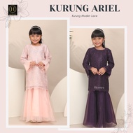 HERNES KURUNG ARIEL KIDS EXCLUSIVED KURUNG MODEN ANAK GIRLS LACE EMBROIDERY BAJU KURUNG PASTEL BAJU 
