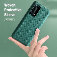 Casing Huawei P40 Pro P40 Pro Plus Luxury Woven simulation Cover Protector TPU New upgrade Woven soft Phone Case for Huawei P40 case