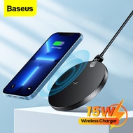 Baseus ที่ชาร์จแบบไร้สาย 15W LED Digital แสดงผล แผ่นชาร์จไร้สายแบบเร็วสำหรับ iPhone 13 Pro Max 12 11