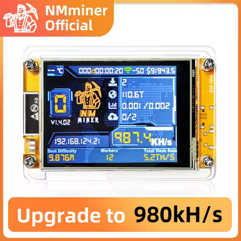Bitcoin NerdMiner V2 NMMiner Lucky Miner Hashrate 980KH/s ESP32 2.8 inch Smart Display Crypto Solo L