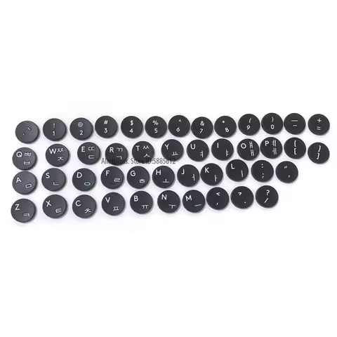 46pcs Korean Replacement Keycap Key cap &Scissor Clip&Hinge For Logitech K780 Keyboard Black