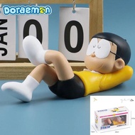 Anime Doraemon Nobita Nobi Sleep Car Decoration Kawaii Action Figure Blue Fat Collectible Model Toy 